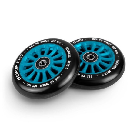 Tõukeratta rattad 100 mm sinised 2 tk