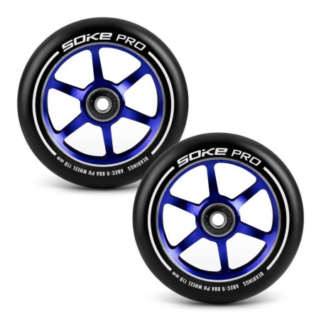 Tõukeratta rattad 110 mm tumesinised 2 tk