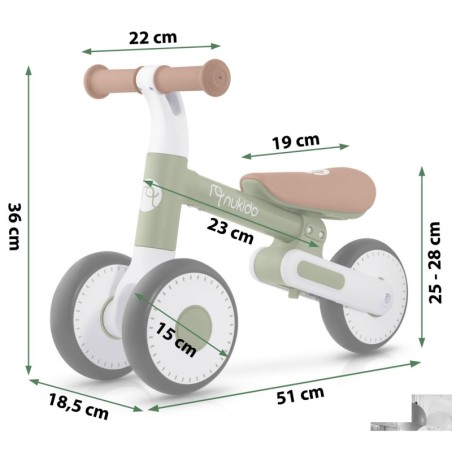 Väikelaste jooksuratas , roheline