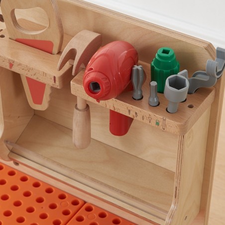 MASTERKIDZ puidust Montessori STEM töötuba koos tööriistadega