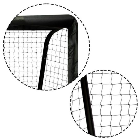 Jalgpallivärav 180 x 120 x 60 cm must ja punane