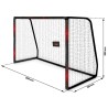 Jalgpallivärav 300 x 200 x 120 cm must ja punane