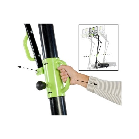 Mobiilne reguleeritav korvpallikorv Exit Galaxy 116x77cm