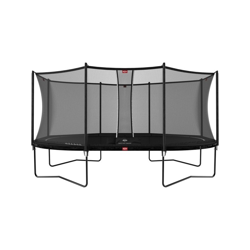 Batuut BERG Grand Favorit Regular - ovaalne 520x345cm, must, Comfort turvavõrguga