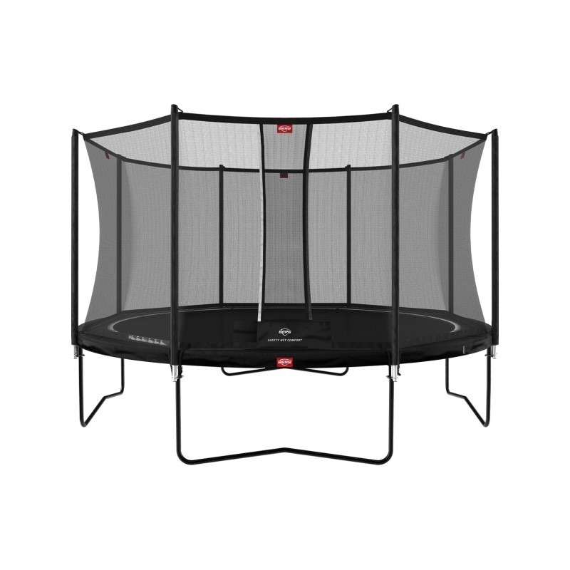 Batuut BERG Favorit Regular - 380cm, must, Comfort turvavõrguga