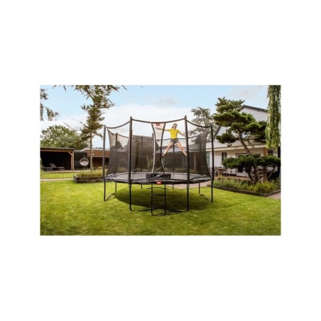 Batuut BERG Favorit Regular - 380cm, must, Comfort turvavõrguga