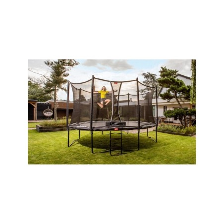 Batuut BERG Favorit Regular - 380cm, must, Comfort turvavõrguga