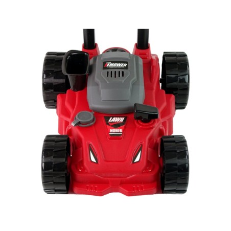 Helide ja tuledega muruniiduk, punane