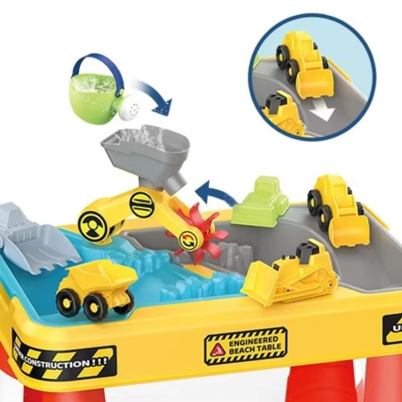 Veelaud liivakast mängulaud ehitusplats, 4 autot