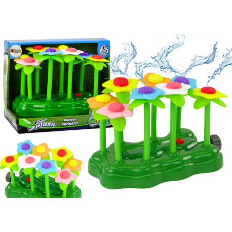 Lastele mõeldud aiamänguasi, lillede vihmuti, taustvalgus