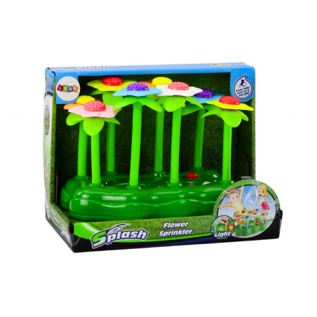 Lastele mõeldud aiamänguasi, lillede vihmuti, taustvalgus