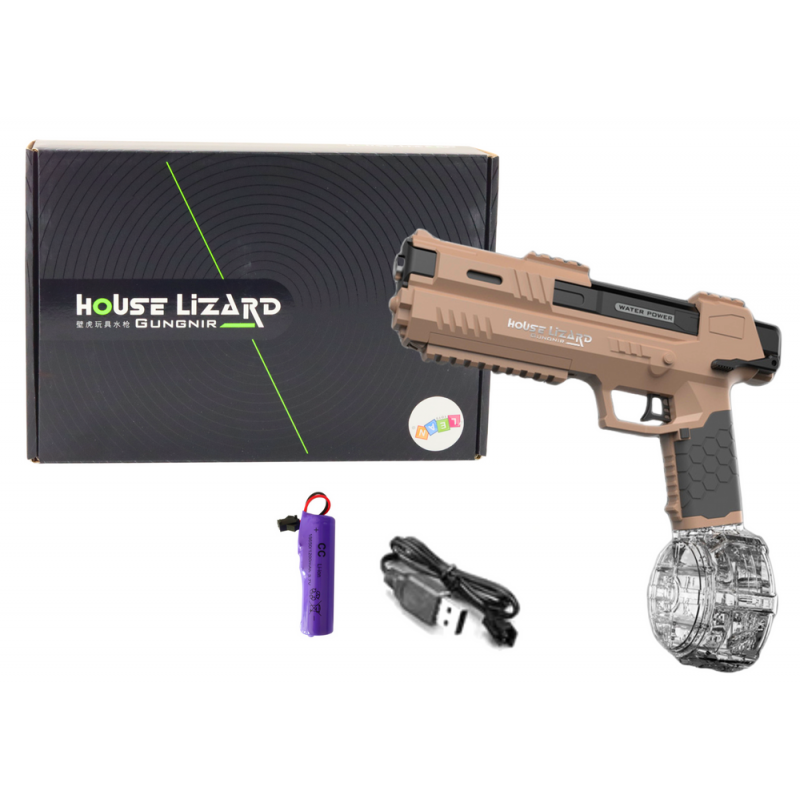 Automaatne veepüstol pruun läbipaistev konteiner