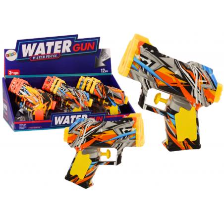 Väike veepüstol kollane oranž grafiti