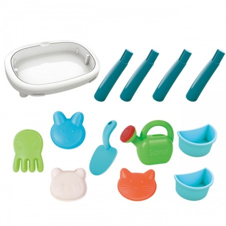 Veelaud 2in1 liivakast + aksessuaarid