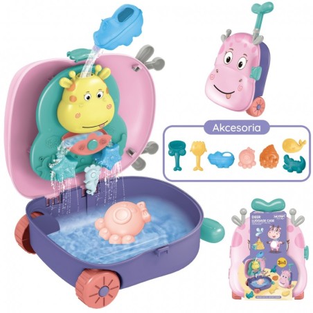 Liiva ja vee mängukomplekt 3in1 kohver Hirv