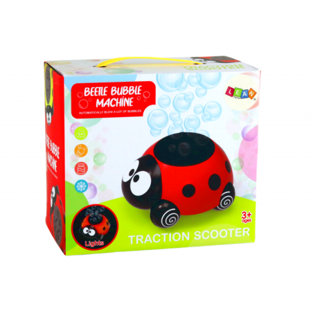 Lepatriinu valgustatud mullimasin ratastel