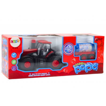 Seebimulli traktor haagisega, tuled, helid