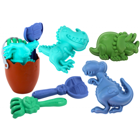 Dinosauruste liivakomplekt, ämber, muna, reha, spaatel, vormid