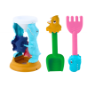 Liivamänguasjade komplekt, veski, spaatel, reha, vormid, dinosaurused