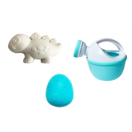 Liivamänguasjade komplekt, veski, ämber, dinosauruste vormid