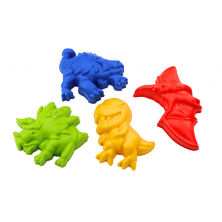 Liivaämbri komplekt duši kastekannu ja vormidega dinosauruste komplekt