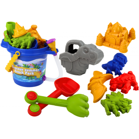 Liivaämbri komplekt duši, spaatli, reha, vormide, dinosaurustega