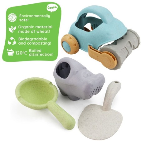 Liiva mänguasjade komplekt kastekannuga 10 osa BIOLAGUNEV ORGAANILINE MATERJAL