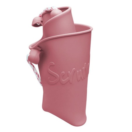 Scrunch ämber, pastell roosa