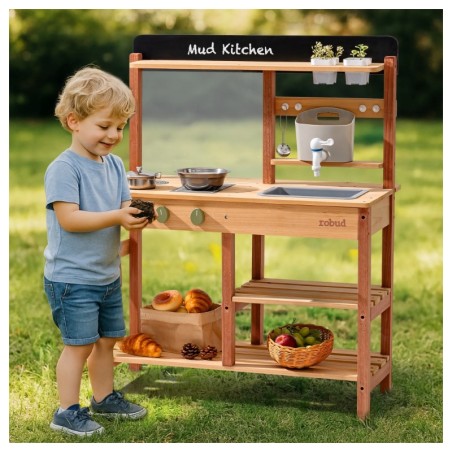 Puidust laste mudaköök, õueköök