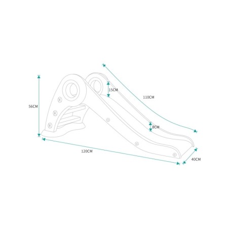 Laste liumägi Kaimala, roheline-kollane