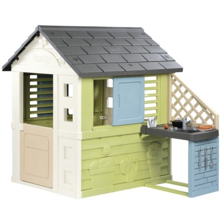 SMOBY Life PRETTY mängumaja köögiga + 17 tarvikut