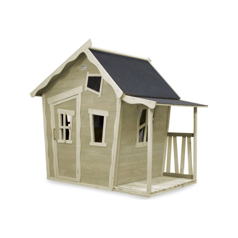 Puidust mängumaja terrassiga Exit Crooky 150 Grey-Beige