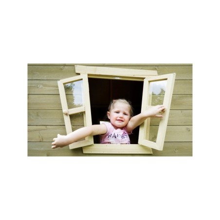 Puidust mängumaja terrassiga Exit Crooky 150 Grey-Beige