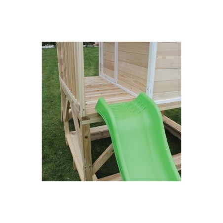 Puidust mängumaja koos terrassi, liivakasti ja liumäega Exit Loft 500 Natural