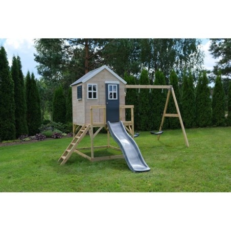 Mängumaja mänguväljak M28G hall (moodul mängumaja+platvorm+topelt kiik+liumägi)