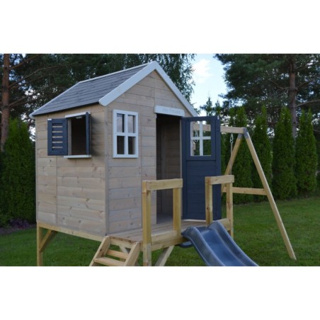 Mängumaja mänguväljak M28G hall (moodul mängumaja+platvorm+topelt kiik+liumägi)