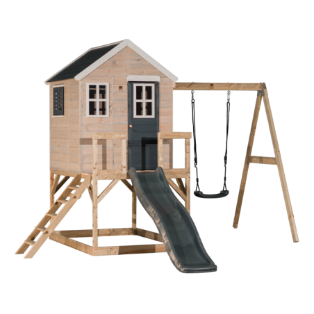 Mängumaja mänguväljak M24G hall (moodul mängumaja+platvorm+kiik+liumägi)