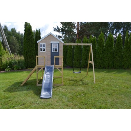 Mängumaja mänguväljak M24G hall (moodul mängumaja+platvorm+kiik+liumägi)