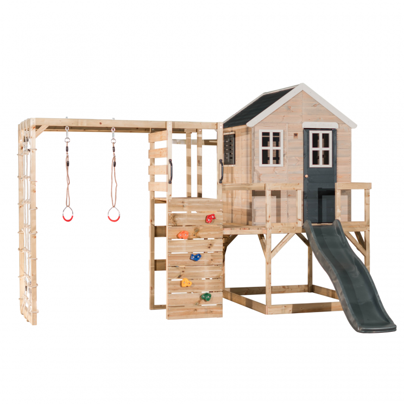 Mängumaja mänguväljak M22G hall (moodul mängumaja+platvorm+liumägi) + ronimismoodul Gym