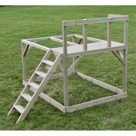 Mängumaja mänguväljak M22G hall (moodul mängumaja+platvorm+liumägi)