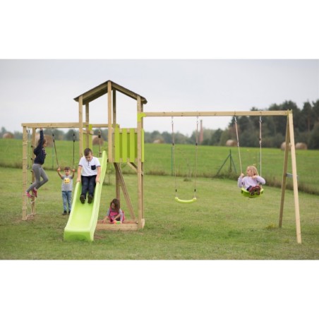 Klassikaline mänguväljak C6 liumäe, topeltkiige ja jõusaalimooduliga