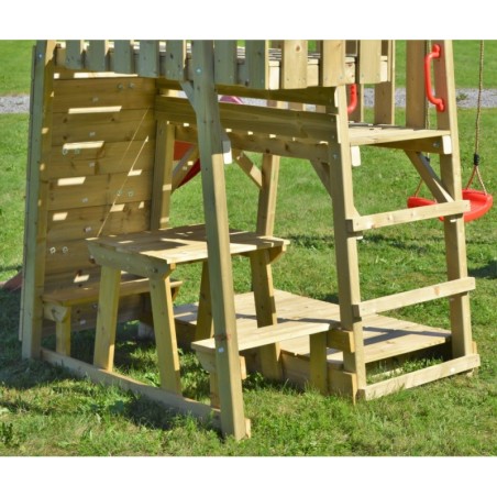 Mänguväljak Junior J10 (liumägi+ronimissein+topelt kiik+piknikulaud)