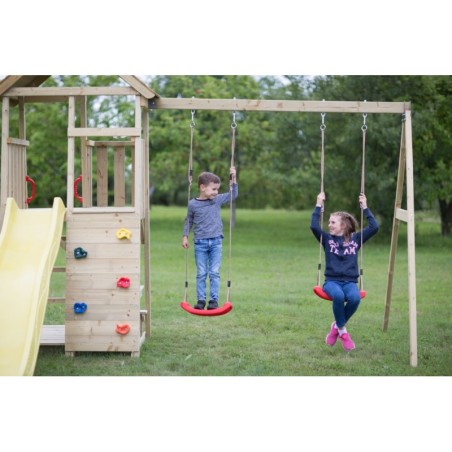 Mänguväljak Junior J9 (liumägi+ronimissein+topelt kiik+piknikupink)