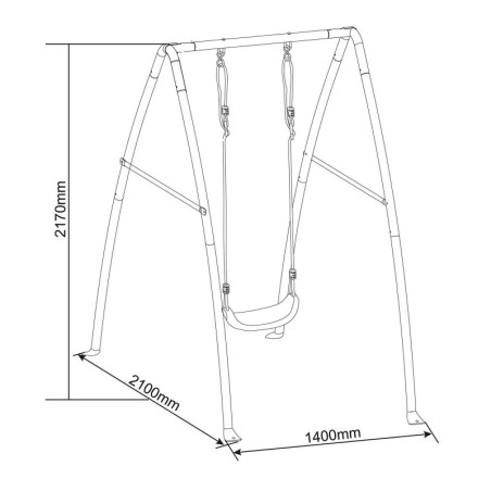 Axi Single Metal Swing ühene kiik
