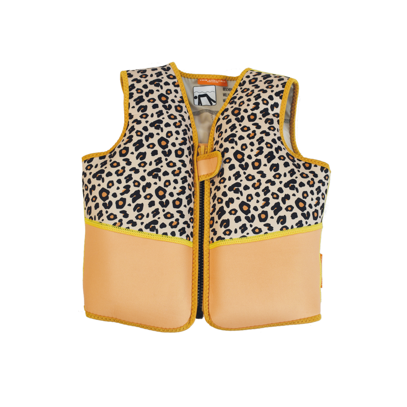 Ujumisvest / päästevest lastele 18-30 kg, Leopard Beige