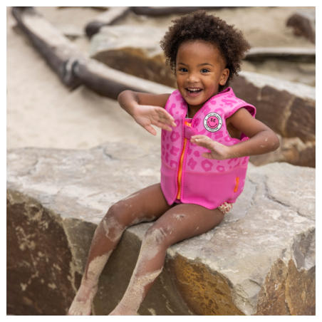 Ujumisvest / päästevest lastele 18-30 kg, Leopard Pink