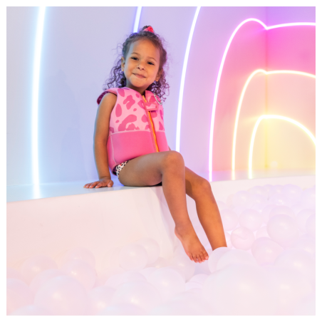 Ujumisvest / päästevest lastele 18-30 kg, Leopard Pink