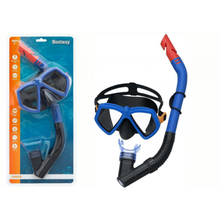 Sukeldumiskomplekti mask toru sinisega