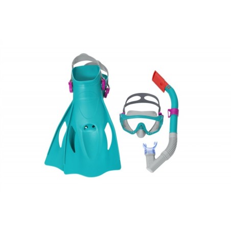 Snorgeldamise komplekt Mask, snorkel, uimed Blue Bestway