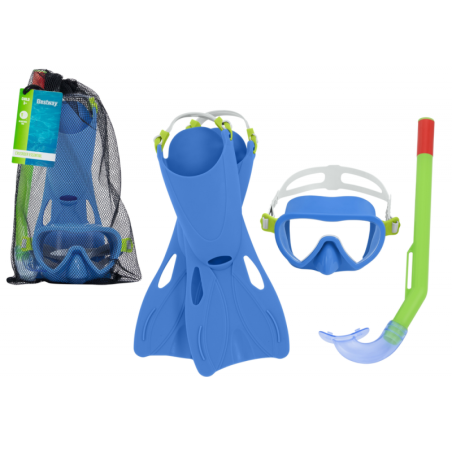 Snorgeldamise komplekt Sinine mask, uimed, toru Bestway